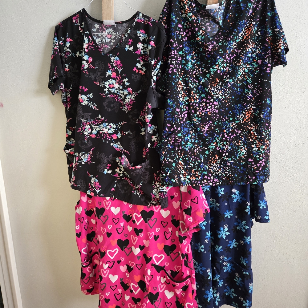 Scrubstar Women's Scrub Tops - Set of 4.